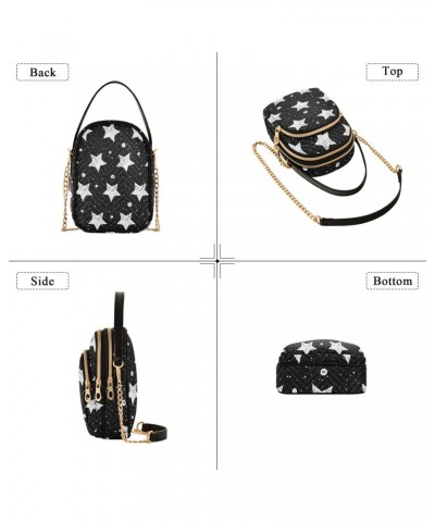 Black Stars Crossbody Bags for Women Crossbody Purse Bag Mini Messenger Shoulder Bag with Chain Strap for Women Gifts $10.66 ...