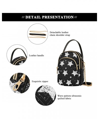 Black Stars Crossbody Bags for Women Crossbody Purse Bag Mini Messenger Shoulder Bag with Chain Strap for Women Gifts $10.66 ...