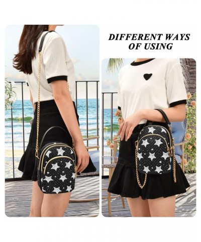 Black Stars Crossbody Bags for Women Crossbody Purse Bag Mini Messenger Shoulder Bag with Chain Strap for Women Gifts $10.66 ...