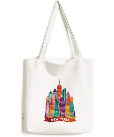 USA America Beautiful Castle Architecture Tote Canvas Bag Shopping Satchel Casual Handbag $15.19 Totes