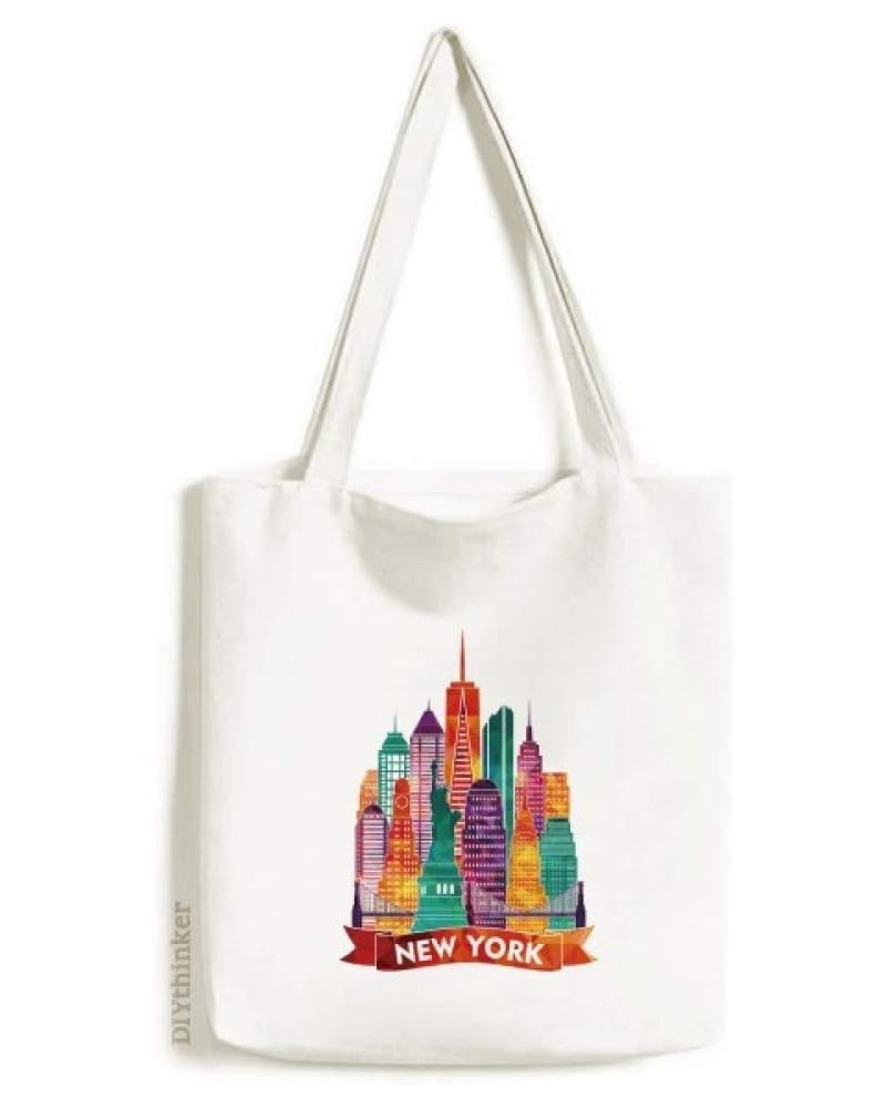 USA America Beautiful Castle Architecture Tote Canvas Bag Shopping Satchel Casual Handbag $15.19 Totes