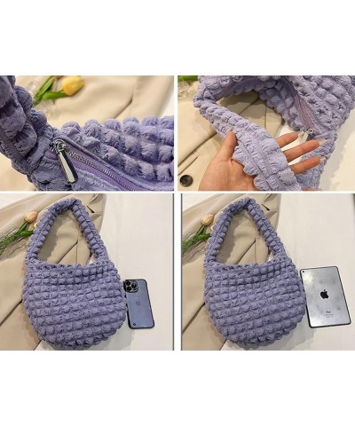 Bubble Hobo Bags Women Cloud Shoulder Bag Summer Beach Bag Trendy Crossbody Purse Cute Puffer Travel Work Tote Bag 2024 Coffe...