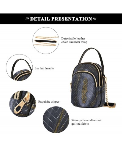 White Marble Women's Crossbody Bag Three Zipper Design Handbag Shoulder Bag Wallet Color084 $13.77 Shoulder Bags