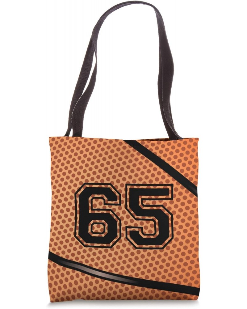 Basketball Jersey Number 65 Sixty Five No 65 Game Play Tote Bag $8.96 Totes