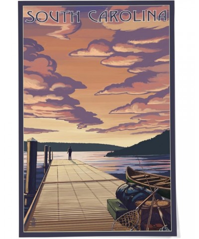 24x36 Inch Giclee Print, South Carolina, Dock Scene and Lake $22.50 Totes