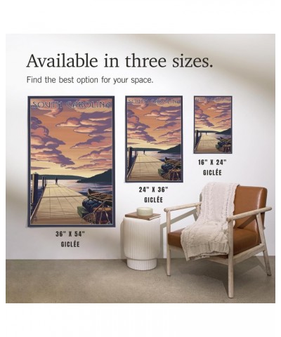 24x36 Inch Giclee Print, South Carolina, Dock Scene and Lake $22.50 Totes