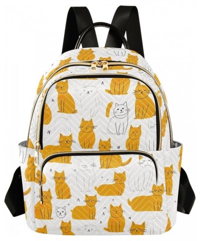 Cute Cat Backpack Purse for Women Small Travel Bag Fashion Daypack M 202a2827 M(11.4"x6.1"x14.17") 202a2827 $20.09 Backpacks