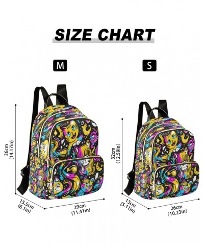 Graffiti Cat Women Backpack Purse Travel Daypack Shoulder Bag $17.84 Backpacks