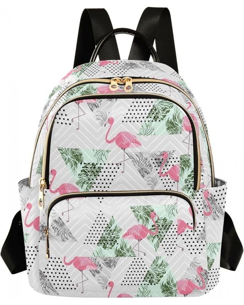 Palm Leaves Flamingos Backpack Purse for Women Small Mini Women's Fashion Backpack Hiking Sports Ladies Daypack,S Small $17.3...