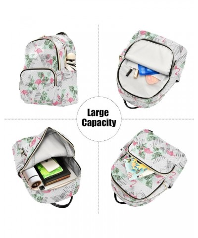 Palm Leaves Flamingos Backpack Purse for Women Small Mini Women's Fashion Backpack Hiking Sports Ladies Daypack,S Small $17.3...