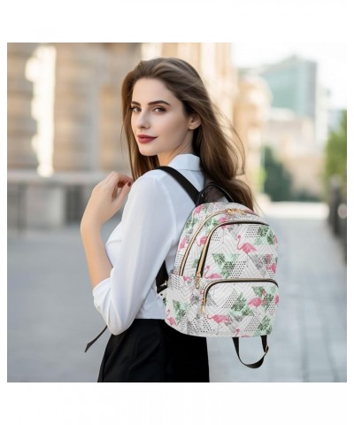 Palm Leaves Flamingos Backpack Purse for Women Small Mini Women's Fashion Backpack Hiking Sports Ladies Daypack,S Small $17.3...