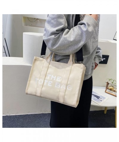 Denim Tote Bags for Women Handbag Tote Purse with Zipper Denim Crossbody Bag for Office Travel… Canvas-beige $14.62 Totes