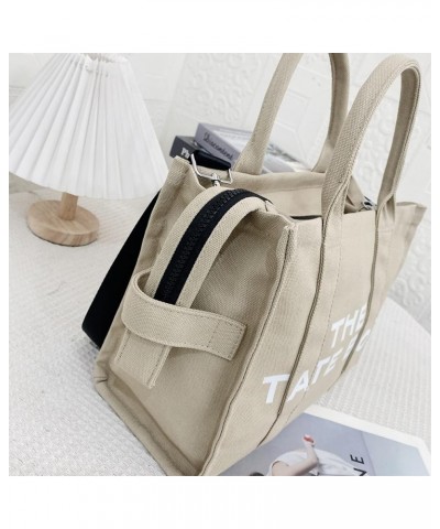 Denim Tote Bags for Women Handbag Tote Purse with Zipper Denim Crossbody Bag for Office Travel… Canvas-beige $14.62 Totes