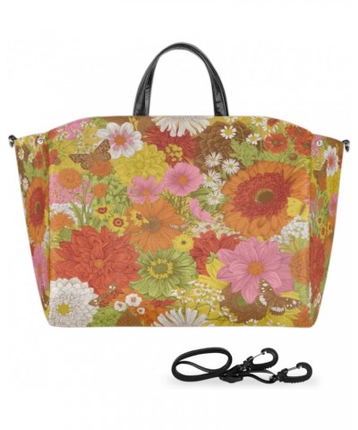 Farm Style Sunflower Large Tote Bag for Women Travel Should Bag Big Oversized Totes Waterproof Crossbody Tote Bag with Adjust...