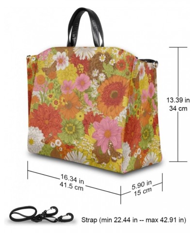 Farm Style Sunflower Large Tote Bag for Women Travel Should Bag Big Oversized Totes Waterproof Crossbody Tote Bag with Adjust...