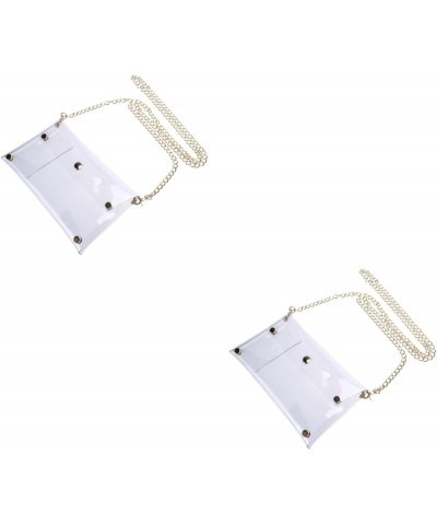 2pcs Women clear messenger bag Clutch Shoulder Bag handbags crossbody phone pouch Crossbody Bag cute Transparent X2pcs $15.82...