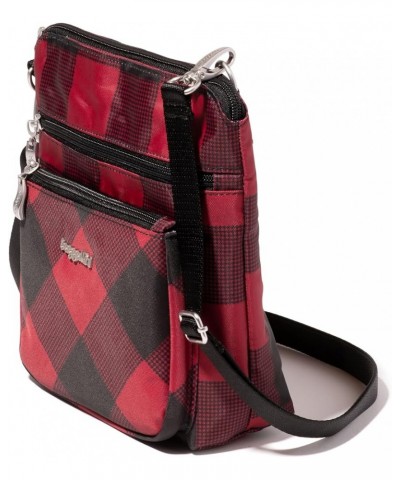 Modern Pocket Crossbody Red Buffalo Plaid $39.95 Crossbody Bags