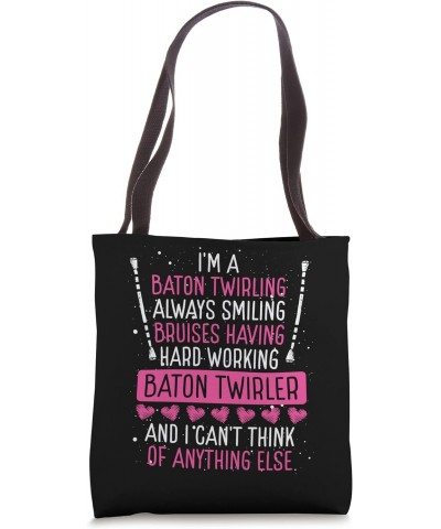 Baton Twirling Tumbling Funny Baton Twirler Baton Twirl Tote Bag $12.30 Totes