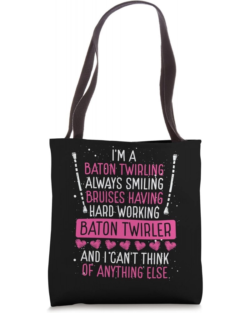 Baton Twirling Tumbling Funny Baton Twirler Baton Twirl Tote Bag $12.30 Totes