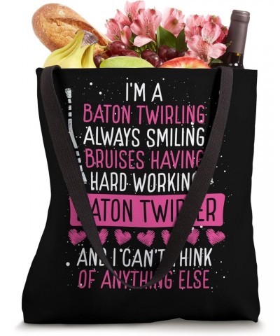 Baton Twirling Tumbling Funny Baton Twirler Baton Twirl Tote Bag $12.30 Totes