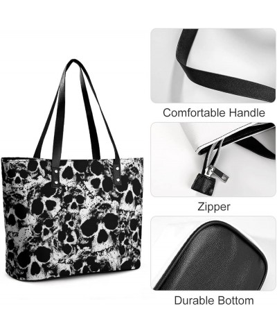 Women's Tote Bag with Zipper Casual Soft Leather Purse Fashion Hobo Handbags Color238 $20.14 Totes