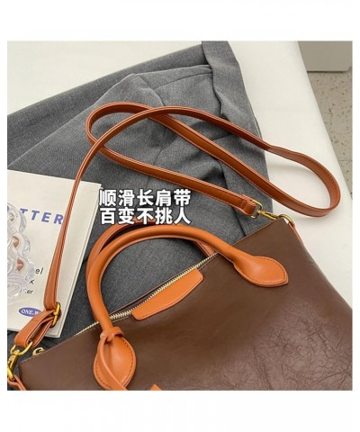 British Style Contrast Color Tote Bag New Commuting Versatile Adjustable Shoulder Strap Shoulder Crossbody Bag For Women Ligh...