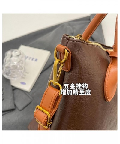 British Style Contrast Color Tote Bag New Commuting Versatile Adjustable Shoulder Strap Shoulder Crossbody Bag For Women Ligh...