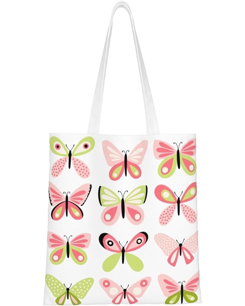 Butterfly Single Shoulder Fashion Canvas Tote Shopping Bags Handbags For Men And Women Butterfly10 $10.13 Totes