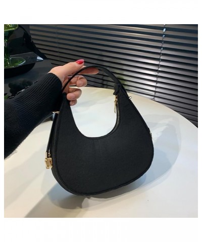 Simple Fashion Bag Underarm Bag Shoulder Bag Solid Color Crescent Bags Versatile Armpit Bag Handbag Tote Bag for Women Green ...