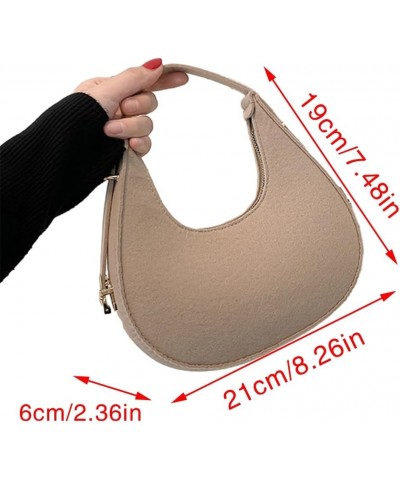 Simple Fashion Bag Underarm Bag Shoulder Bag Solid Color Crescent Bags Versatile Armpit Bag Handbag Tote Bag for Women Green ...