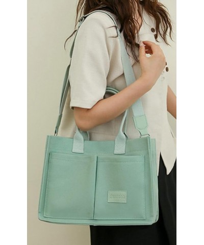 Corduroy Tote Bag for Women Fashion Multi-pocket Handbags Casual Crossbody Hobo Bag Cute Satchel Shoulder Bag 2024 B-green $1...